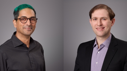 Side-by-side headshots of two male professors.