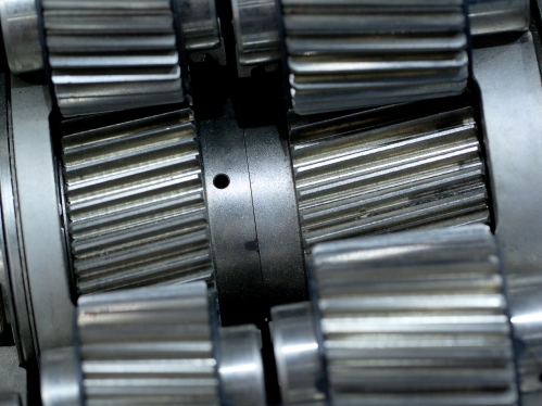 Solid mechanism of metal shafts with worm gear.