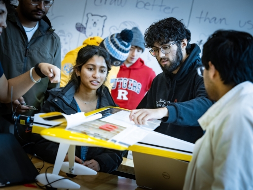 Group of students working on senior design project.