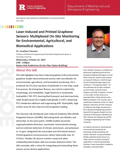 Fall 2025 Colloquium Series, man with grey sweater on black and red background