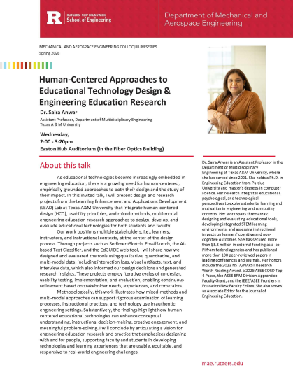 Spring 2026 Colloquium Series Schedule